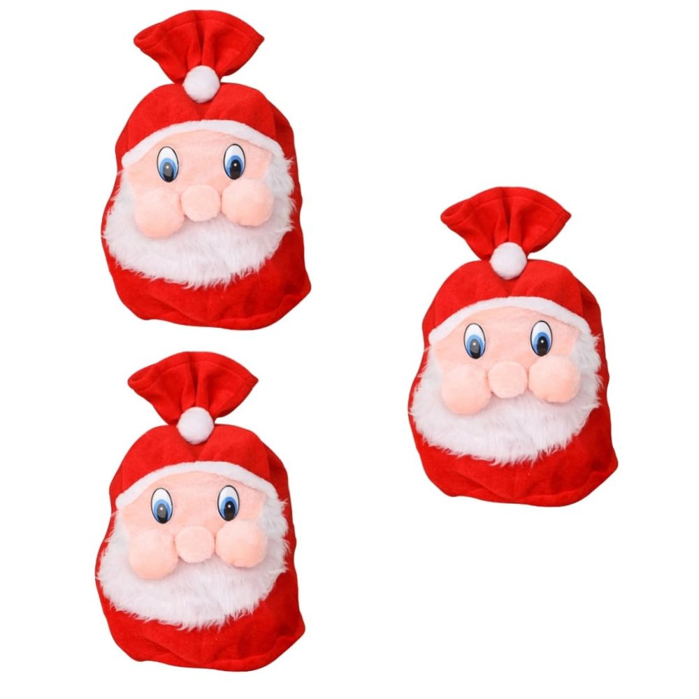 ABOOFAN 3pcs Large Christmas Backpack Bag Pleuche Bag for Elderly Jumbo Candy for Presents Christmas Large for Holiday Events