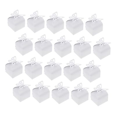 ABOOFAN 50pcs Wedding Candy Packing Boxes Paper Material Butterflies Shape Decorative Unique Delicate Style Small Candy Wrapping Boxes for Variety of Occasions