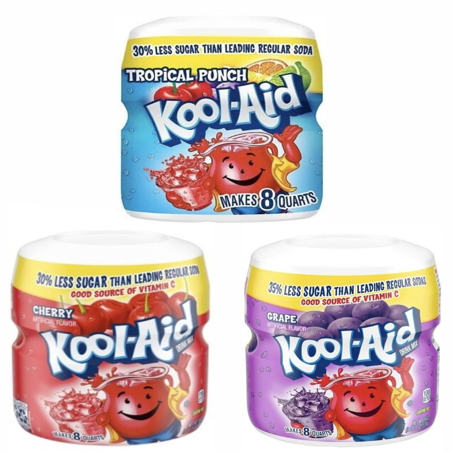 Kool-Aid Combo Pack 538g (Cherry +Tropical Punch+ Grape) U.S.A