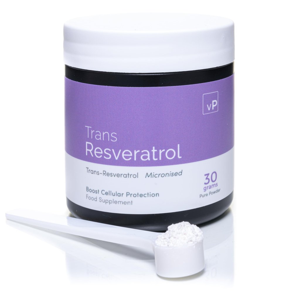 vP Vitality Pro Trans Resveratrol Micronised Powder 30 Grams - Third Party Tested Over 99% Purity - Natural Pure Trans Resveratrol Supplement 30g - Vitality Pro