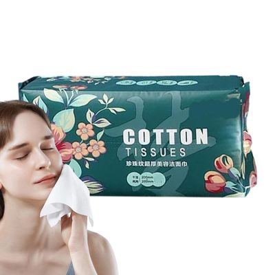 Cotton Face Wipes | Thicken Paper Towels for Face Pearl Pattern Design - Large Face Towels, Hygienic Dry Wipes for Washing Face, Sensitive Skin, Makeup Removing Demaxiyad