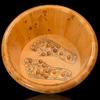 Bath stool Bamboo bath stool Foot Basin Tub Bucket, Massage, Spa, Sauna, Soak,Foot Bath Wooden Bucket Foot Spa Household Wash Basin Present view 2