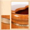 Bath stool Bamboo bath stool Foot Basin Tub Bucket, Massage, Spa, Sauna, Soak,Foot Bath Wooden Bucket Foot Spa Household Wash Basin Present view 2