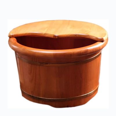 Bath stool Bamboo bath stool Wooden Foot Basin Tub Bucket for Spa, Sauna, and Foot Soaks - Relaxing Foot Massage and Foot Bath
