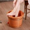 Bath stool Bamboo bath stool Wooden Foot Basin Tub Bucket for Spa, Sauna, and Foot Soaks - Relaxing Foot Massage and Foot Bath view 2