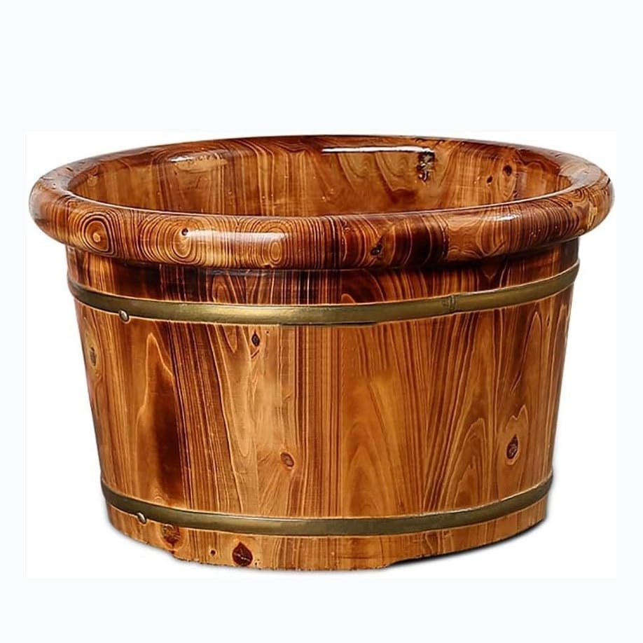 Bath stool Bamboo bath stool Wooden Foot Tub - Relaxing Foot Basin for Spa, Sauna, and Massage - Perfect Household Foot Bath Bucket for Soothing Soaks and Ultimate Foot Care