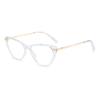 PARWANA Cat-Eye Blue Light Blocking Computer Readers Women Trendy Reading Glasses Eyeglasses Anti Eyestrain Flat Light Mirror (Color : White, Size : +150) view 1