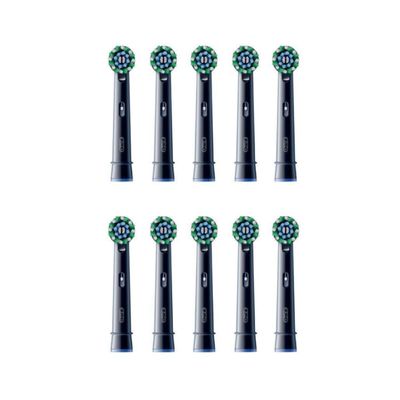Oral-B Cross Action Replacement Toothbrush Heads for Electric Toothbrush Pack of 10 Black