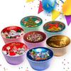 24 x CHRISTMAS EDIBLE ICING 4.5 cms CUPCAKE TOPPERS DECORATIONS CR037 view 1