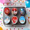 24 x CHRISTMAS EDIBLE ICING 4.5 cms CUPCAKE TOPPERS DECORATIONS CR037 view 2