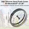 24in Non-Slip Wheelchair Push Rim Covers - Wear-Resistant Hand Push Covers for Rear Wheel - 1 Pair of Protective Accessory by Wheelchair Cover view 2