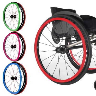 24in Non-Slip Wheelchair Push Rim Covers - Wear-Resistant Hand Push Covers for Rear Wheel - 1 Pair of Protective Accessory by Wheelchair Cover