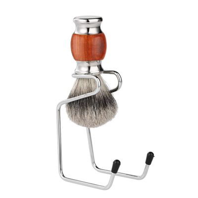 minkissy Brush Stand Holder Soap Bowl Safety Stand Brush Holder Heavy Duty Nickel Plated Organize Your Shaving Tools