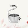 minkissy Brush Stand Holder Soap Bowl Safety Stand Brush Holder Heavy Duty Nickel Plated Organize Your Shaving Tools view 4