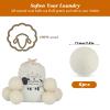 6 Pcs Wool Dryer Balls for Laundry,Wool Tumble Dryer Balls for LaundryReusable Natural Fabric Softener Drying Balls for Tumble Dryer Balls to Reduces Drying Time, 2.75 Inch view 2