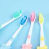 Cartoon Childrens Toothbrush 4pcs Cute Cleaning Teeth Brushing with Suction Cup Manual Short Handle Toothbrush for Kids view 4