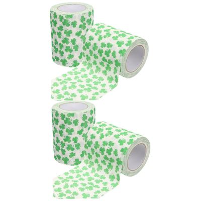 Mobestech 4rolls Printed Toilet Paper Bathroom Tissue Soft Lint Napkin for Multipurpose Use Safe Pulp Material for Home Hotels