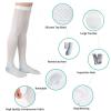 2 Pairs Anti Embolism Ted Hose Thigh High 15-20 mmHg Compression Stocking,Compression Socks Support for Women & Men (XX-Large) view 4