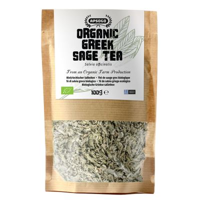 APSOGO Organic Greek Sage Tea - Exquisite Taste & Premium Quality - 100g Loose Leaf
