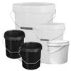 Multipurpose 5L, 10L, 15L, 20L & 25L Strong Heavy Duty Black/White Storage Buckets With Handles (25 Litre - Black, 10 Buckets) view 1