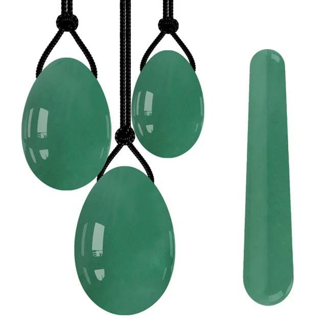 Yoni Egg Set Jade Eggs Natural Rose Quartz Yoni Wand Women Kegel Exerciser Muscle Yoni Eggs