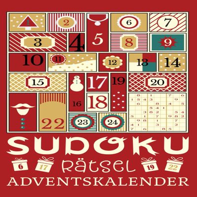 Sudoku Rtsel-Adventskalender: 24 Tage Adventskalender zum Knobeln | Mini Buchadventskalender im A6 Format  Kleinigkeit zum verschenken | Sudokubuch Weihnachtskalender fr Jugendliche & Erwachsene