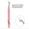 Lash Eyelash Extension Tweezers, Japanese Stainless Steel Tools Straight Curved 3D 4D 6D Angled Tip, Volume Tweezers Precision (Pink Boot Shape 1Pc) view 3