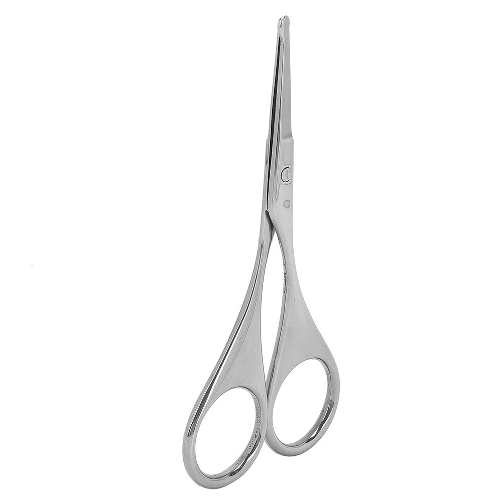 Nose Hair Scissors with Round Tip, Premium Nose Hair Scissors, Stainless Steel Nose Hair Scissors with Rounded Tip, for Eyebrows, Nose, Mustache, Beard (MJ-WB010)