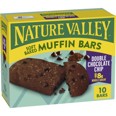 Nature Valley Soft Baked Muffin Bars, Double Chocolate Chip, Made With Whole Grain, 10 Count, 12.4 oz