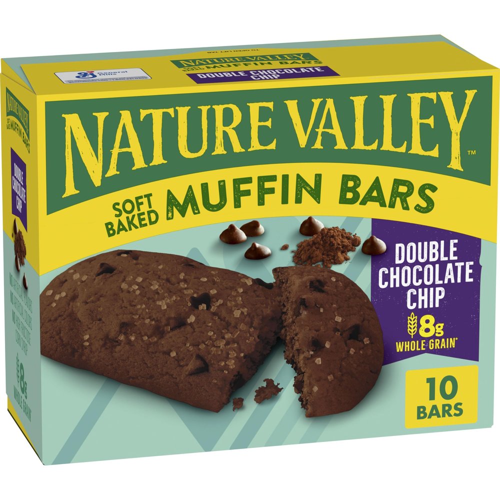 Nature Valley Soft Baked Muffin Bars, Double Chocolate Chip, Made With Whole Grain, 10 Count, 12.4 oz