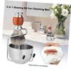 Beaupretty Bear Brush Holder Stainless Steel Bowl for Mens Toiletries for Bathroom Organization Includes Brush Stand Holder and Soap Rack view 2