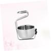 Beaupretty Bear Brush Holder Stainless Steel Bowl for Mens Toiletries for Bathroom Organization Includes Brush Stand Holder and Soap Rack view 3