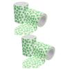 ABOOFAN 2sets Shamrock Printed Green Bathroom Tissue Paper Rolls Soft Comfortable Toilet Paper 2rolls*2 view 1