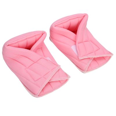 1 Pair Heel Protector Pillows, Foot Ankle Support, Patient Foot Wrap, Ankle Protectors for Keeping Warm & Relieve Bed Sores(Pink)