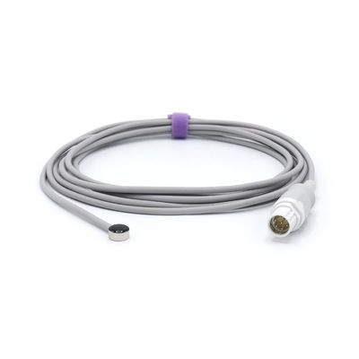 skmeditec Compatible with Draeger Siemens Reusable Temperature Probe, 9.8FT Adult Skin Sensor Cable with 7 Pins Round Connector