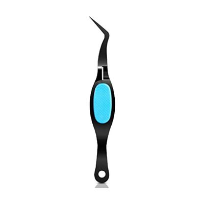 Tweezer Crafts Crossing Lock Stainless Steel Multifunction Reverse Grip Nail Repair Tool Eyelashes Jewelry Beading Black