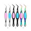 Tweezer Crafts Crossing Lock Stainless Steel Multifunction Reverse Grip Nail Repair Tool Eyelashes Jewelry Beading Black view 4