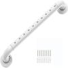 KANBUN Grab Bars,Shower Grab Bars Stainless Steel Shower Grab Bar with Plastic-Plated Finish(Anti-Slip Grip, Luminous Circles) and Cover Flange, Bathroom Handicap Handrails (48cm) view 1