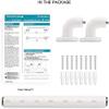 KANBUN Grab Bars,Shower Grab Bars Stainless Steel Shower Grab Bar with Plastic-Plated Finish(Anti-Slip Grip, Luminous Circles) and Cover Flange, Bathroom Handicap Handrails (48cm) view 3