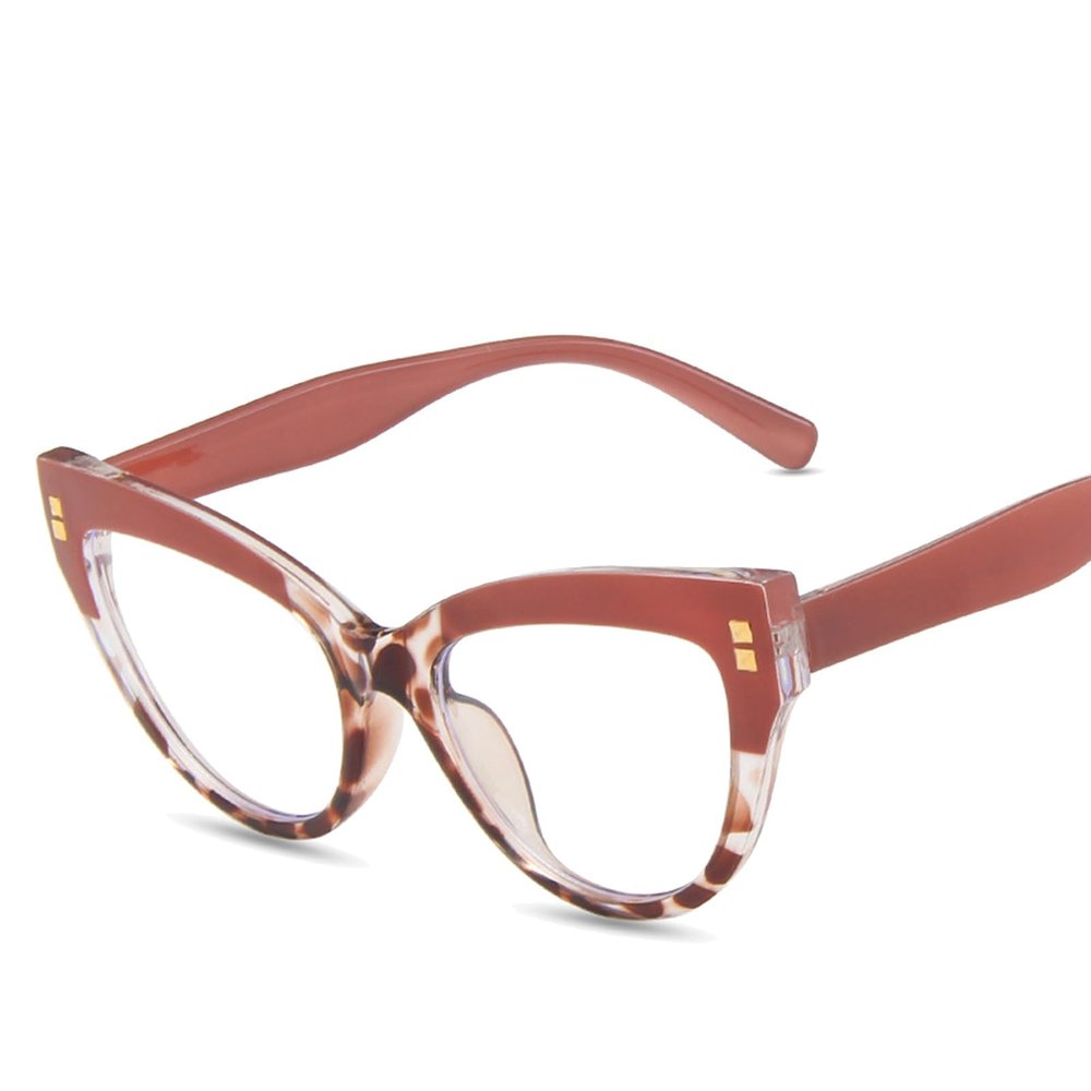 Oversized Reading Glasses for Women, Cat Eye Computer Reader, Stylish Ladies Designer Big Eyewear (Color : Brown, Size : 3.0X)