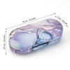 Zettokete 2 in 1 Contact Lens and Glasses Case,Double Sided Dual Use Design with Mirror, Tweezer and Contact Lens Solution Bottle,Portable Soak Storage Kit for Travel,Office(Purple Marble) view 2