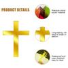 20pcs Cross Cake Topper, Baptism Cake Toppers Gold Mirror Acrylic Cross Christening Cupcake Topper Cross Cake Decorations for Birthday Party Baptism Wedding Christian view 3