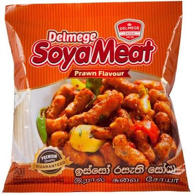 Delmege Soya Meat | Authentic Sri Lankan taste | (Prawn flavour, Pack of 10)
