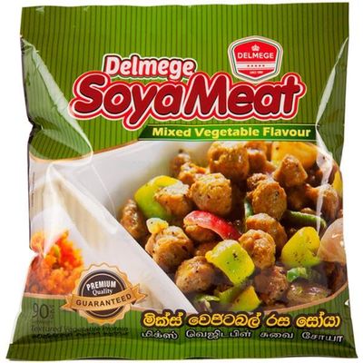 Delmege Soya Meat | Authentic Sri Lankan taste | (Mix Vegetable flavour, Pack of 10)