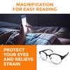 PowerFull Blue Light/UV Blocking Reading Glasses - Lightweight Flexible Durable Computer/TV Anti Glare Glasses - Anti Eyestrain for Women & Men +2.5 Magnification view 3