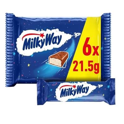 3 x Milky Way Chocolate Bars 6 X 21.5G Delicious Tasty And Twisty Treat Gift Hamper, For Christmas,Birthday,Easter Gift Sold By Kidzbuzz