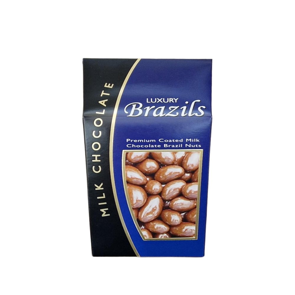 Brazils Milk Chocolate Box- Milk Chocolate with Brazil Nut Centres 110g - Chocolate Gift for Christmas | Chocolate Boxes & Gifts | Suitable For Vegetarians
