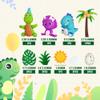 Dinosaur Cake Toppers Clay Dinosaurs Palm Leaves Dinosaur Eggs for Boy Girl Kid Birthday Baby Shower Dinosaur Theme Jungle Party Supplies (Multicolor) view 2