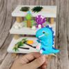 Dinosaur Cake Toppers Clay Dinosaurs Palm Leaves Dinosaur Eggs for Boy Girl Kid Birthday Baby Shower Dinosaur Theme Jungle Party Supplies (Multicolor) view 3