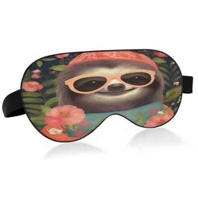 Sloth Sleep Mask Lightweight Soft Breathable Eye Mask with Adjustable Strap Blackout Eye Mask for Women Men for Travel Night Sleeping